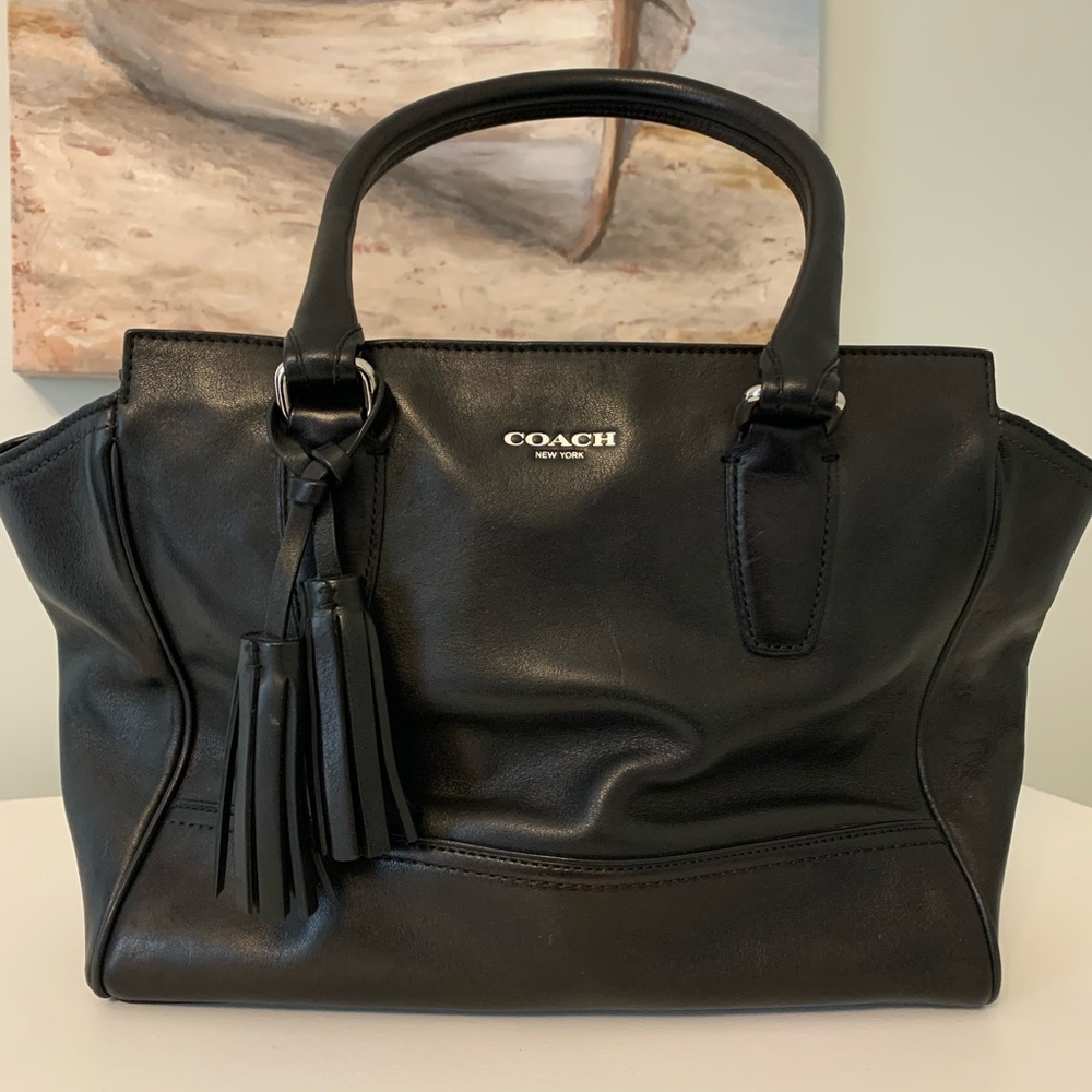 Coach D1273-19891 Black leather satchel handbag